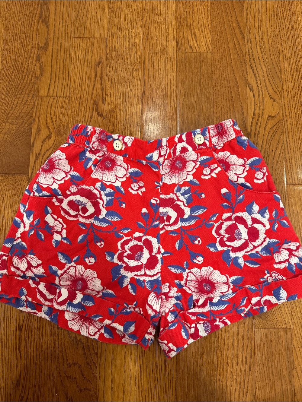 Janie and Jack Red Floral Shorts